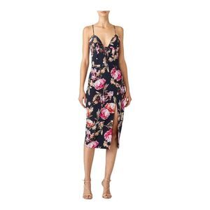 Nicholas Lucile Corset Floral Midi‎ Dress Size 6